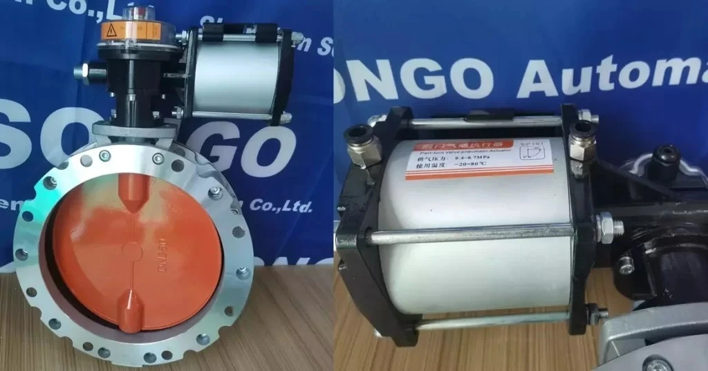 Van bướm silo điều khiển khí nén