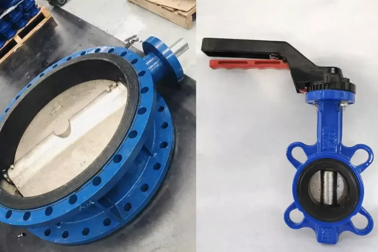 Van bướm thân gang cánh inox Trung Quốc