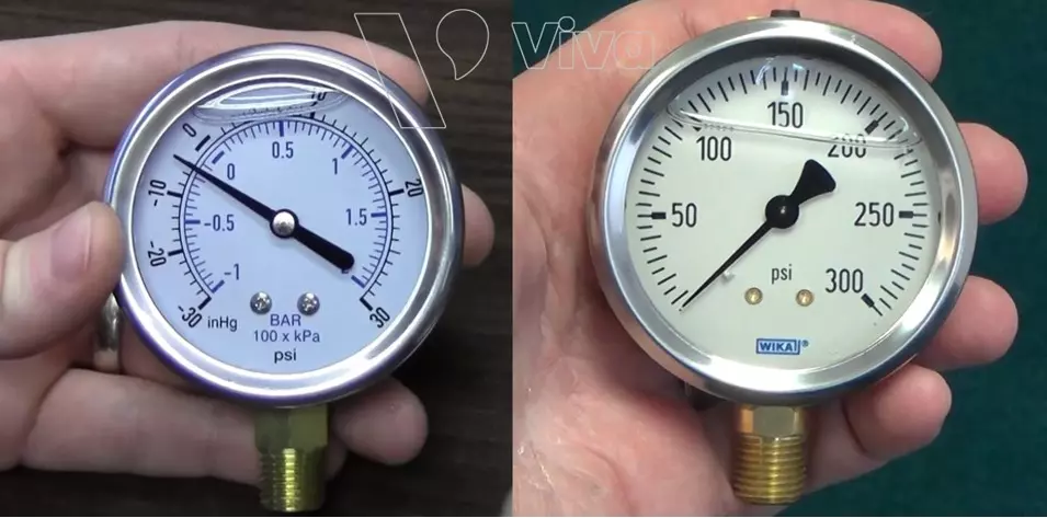 Đồng hồ đo áp suất có dầu