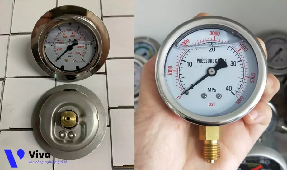 Đồng hồ đo áp suất khí nén đa dạng kiểu dáng