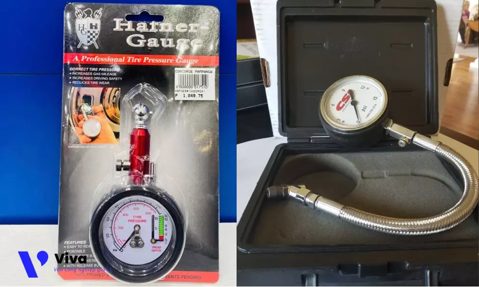 Đồng hồ đo áp suất lốp máy cơ