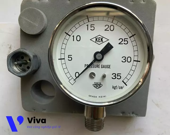 Đồng hồ đo áp suất nước chân inox