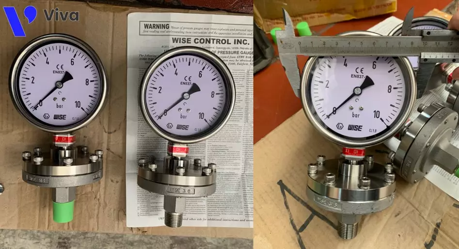 Đồng hồ đo áp suất dạng màng nối ren