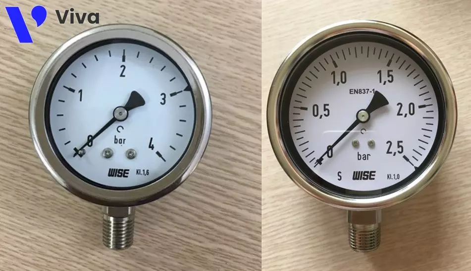 Đồng hồ đo áp suất Wise đa dạng dải đo