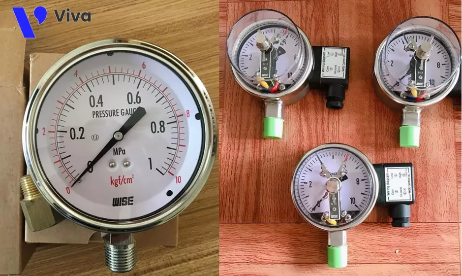 Wise pressure gauge with various sizes
