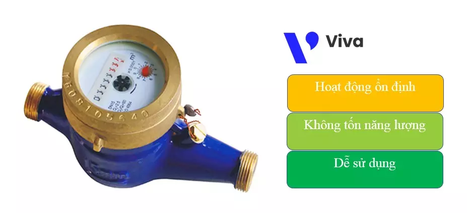 Ưu điểm của đồng hồ đo lưu lượng nước dạng cơ