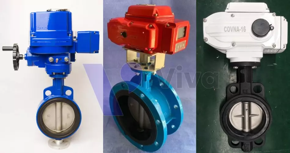 Modulating control butterfly valve with diverse installation types
