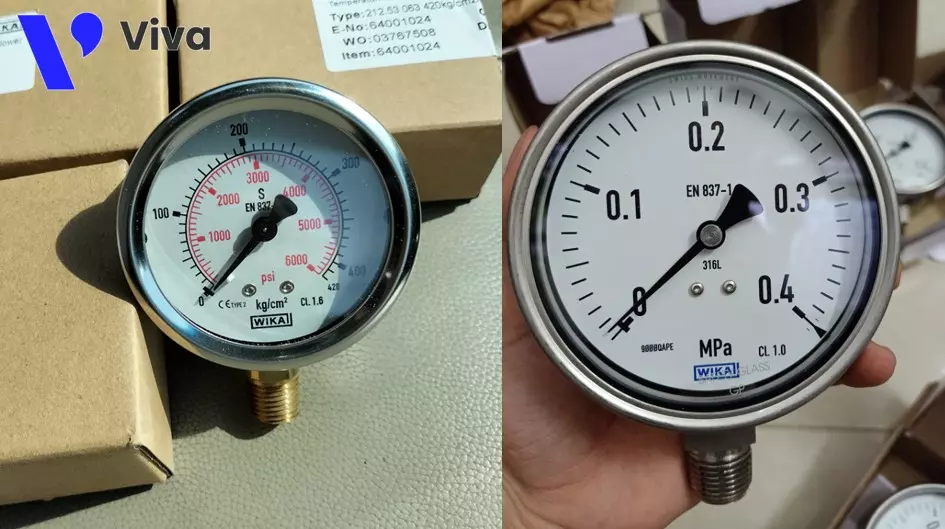 Đồng hồ đo áp suất sử dụng ống bourdon