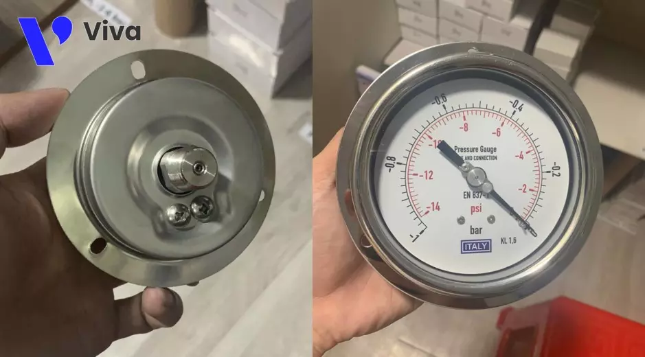 Đồng hồ đo áp suất Italy có vành