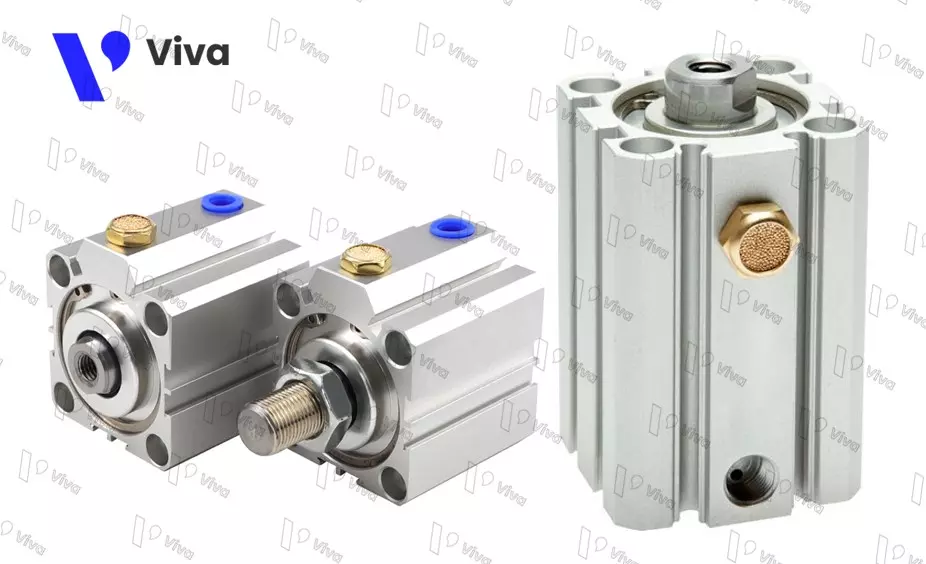 Single-acting compact pneumatic cylinder