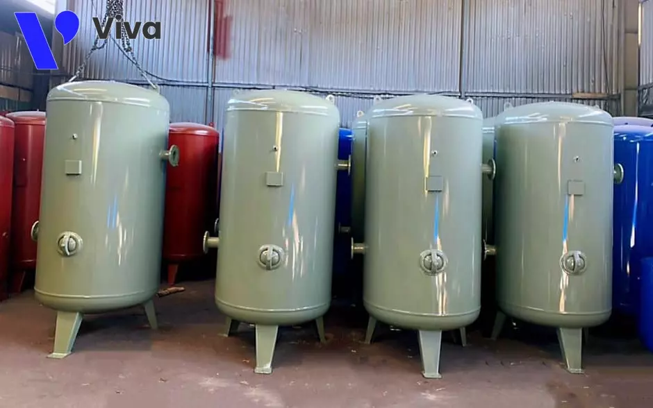 Image of some examples of compressed air receiver tanks