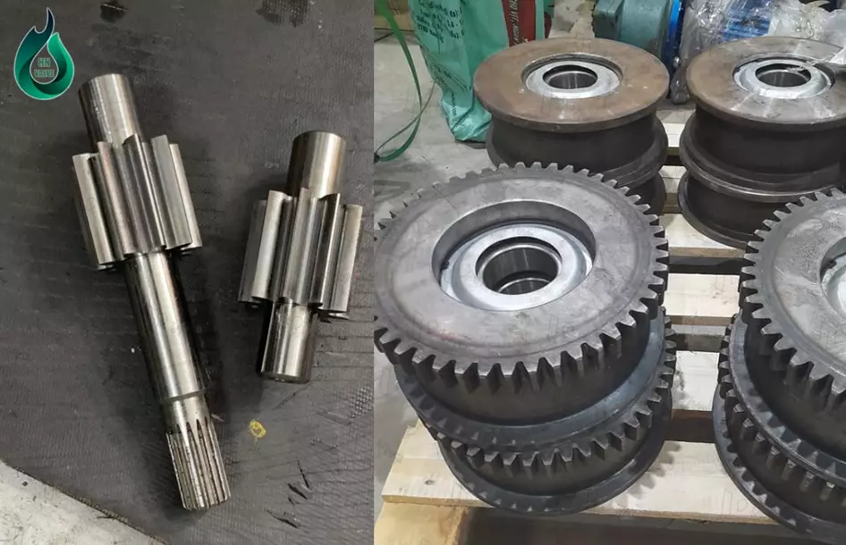 Gears manufactured from medium carbon steel