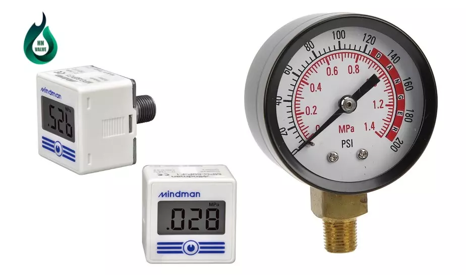 Đồng hồ đo áp suất MPa dạng cơ và dạng điện tử