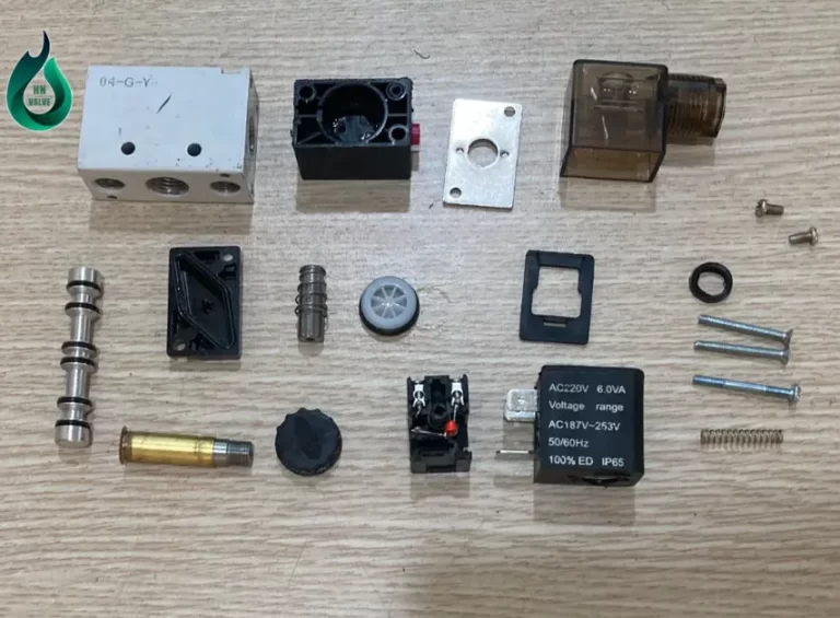 Chi tiết cấu tạo van điện từ khí nén.