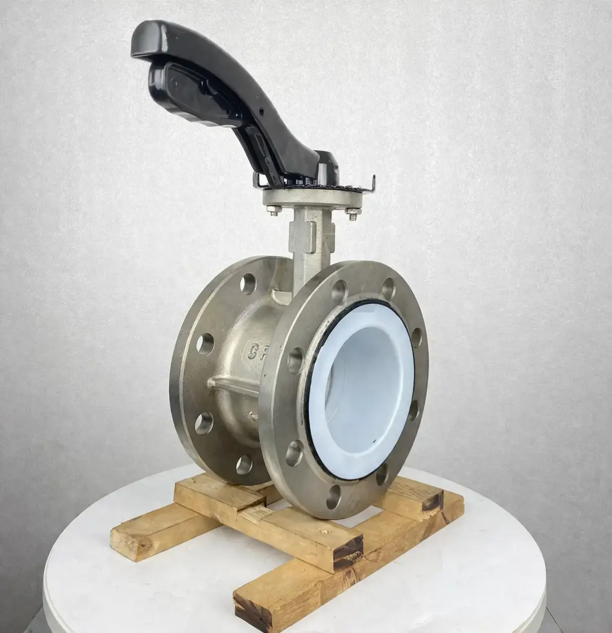 Hình ảnh van bướm inox nối bích tay gạt D41F4-10p/16p