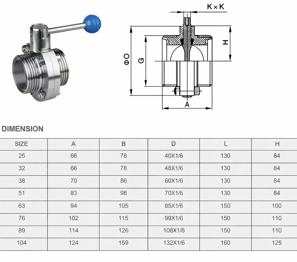 Catalog van bướm vi sinh nối ren D21F-10P/R Catalog van bướm vi sinh nối ren D21F-10P/R