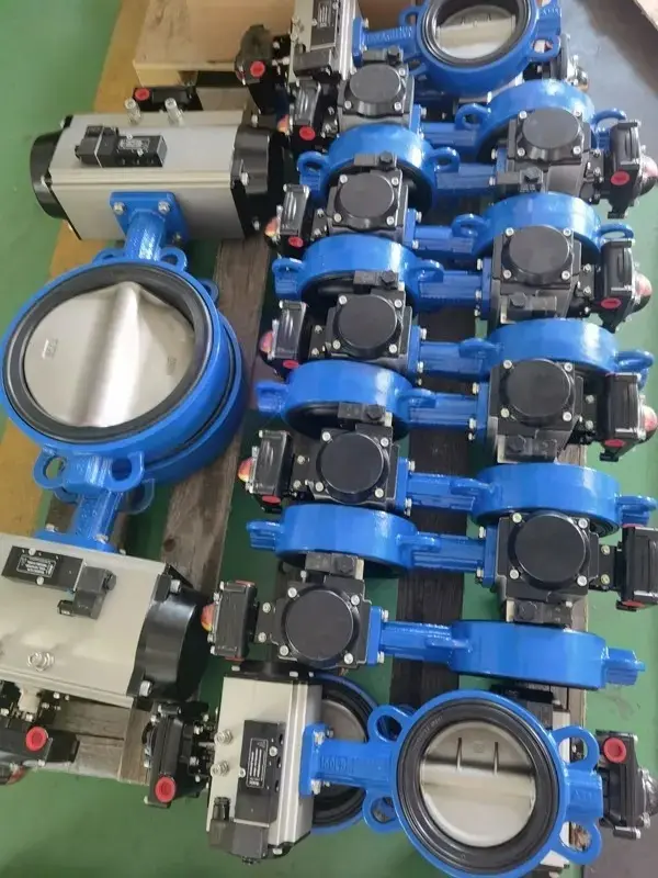 Van bướm gang điều khiển khí nén D671X-10/16Q Van bướm gang điều khiển khí nén D671X-1016Q