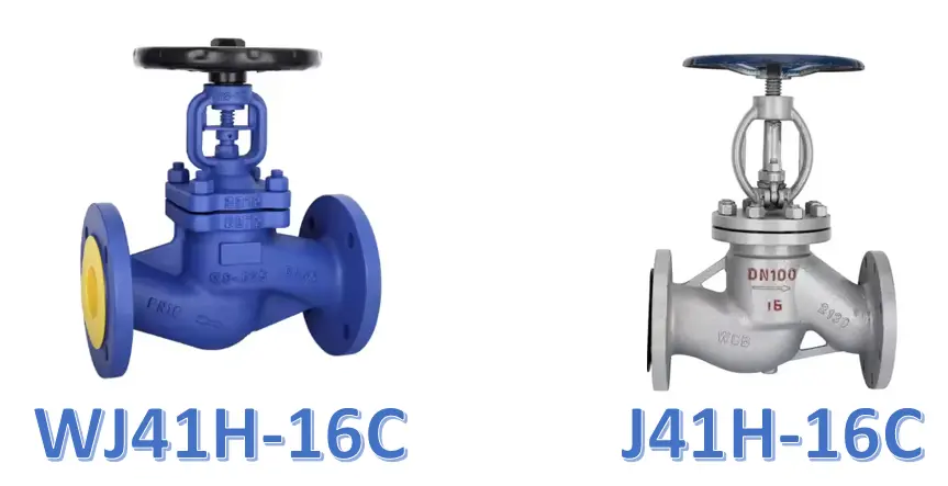 So sánh van cầu WJ41H-16C và van càu J41H-16C