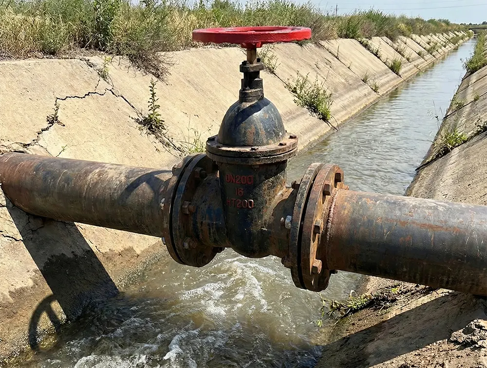 Ứng dụng van cổng gang xám trong nông nghiệp thoát nước