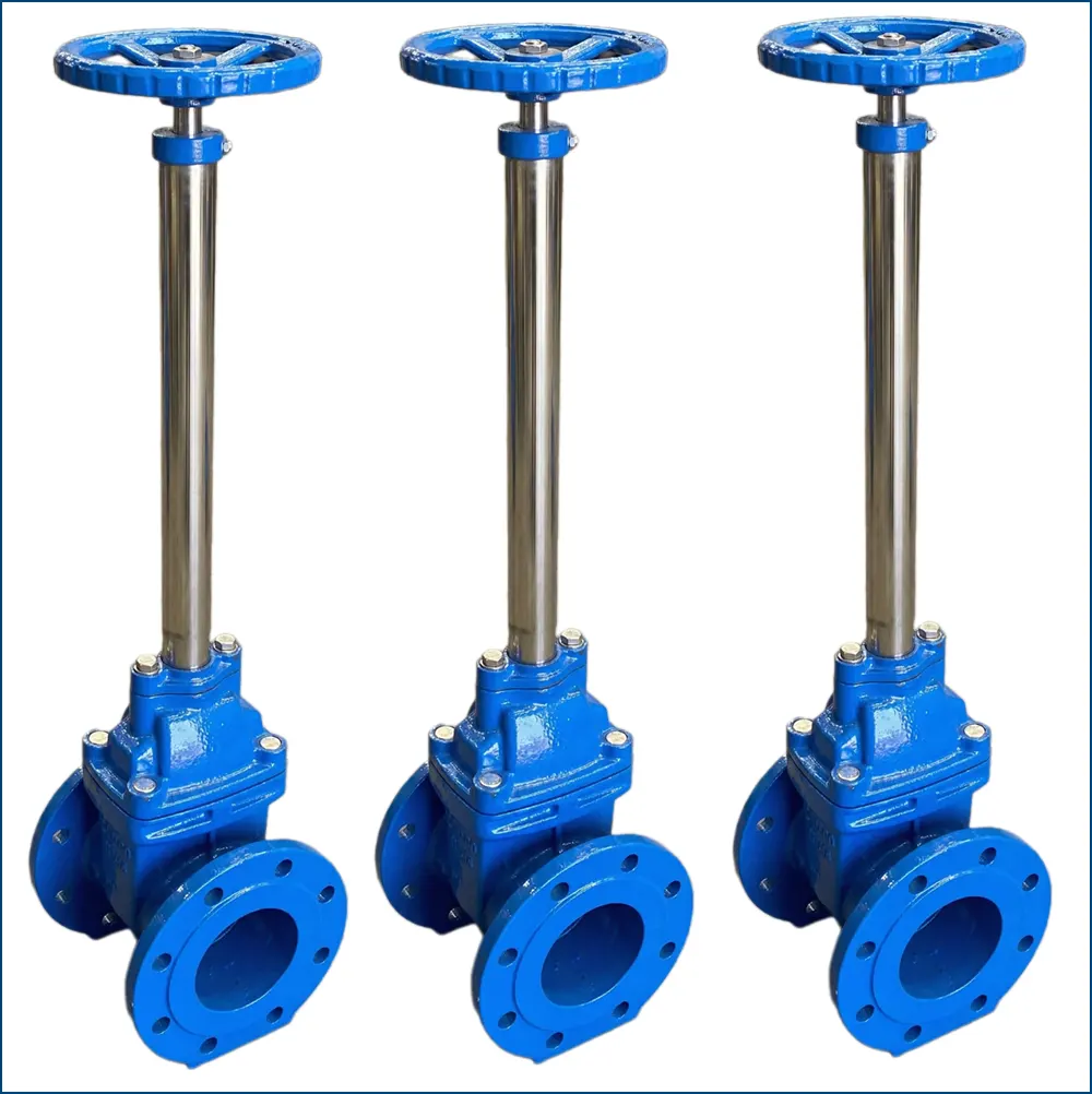 Van cổng cổ dài kèm ty nối dài Inox cho hố ga sâu