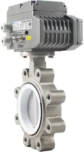 Van bướm inox tai bích điện on/off EM-FLOW EMEB-OSL
