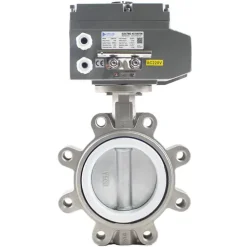 Van bướm inox tai bích điện on/off EM-FLOW EMEB-OSL