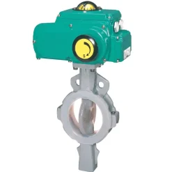 Van bướm lót PTFE điều khiển điện Tomoe 846T/847T